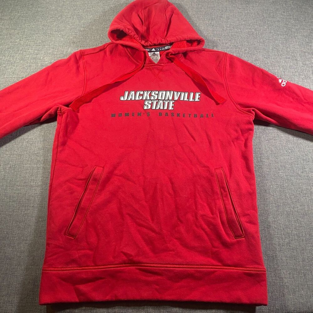 Jacksonville State Gamecocks Womens Basketball Fleece Hoodie Size Medium Red